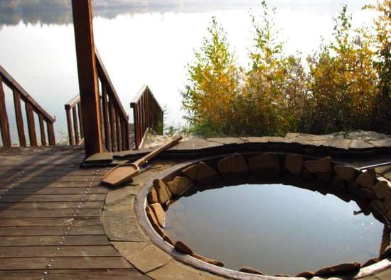 Mineral baths in village Lumshors
